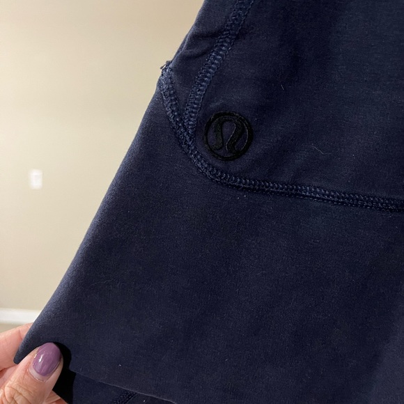 LULULEMON heavyweight vintage dark blue v-neck hoodie pullover - Picture 2 of 3